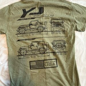 Graphic Olive Green Jeep Tee